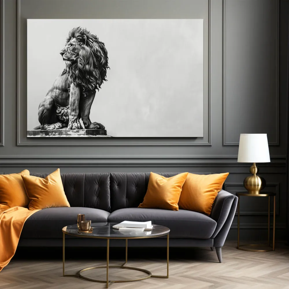 Statue Royale Tableau Lion MusaArtGallery