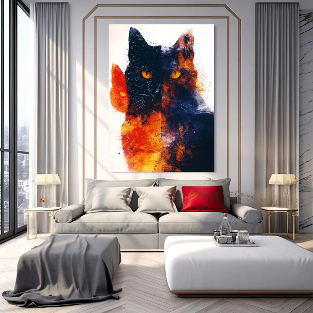 Surréaliste Tableau Chat MusaArtGallery