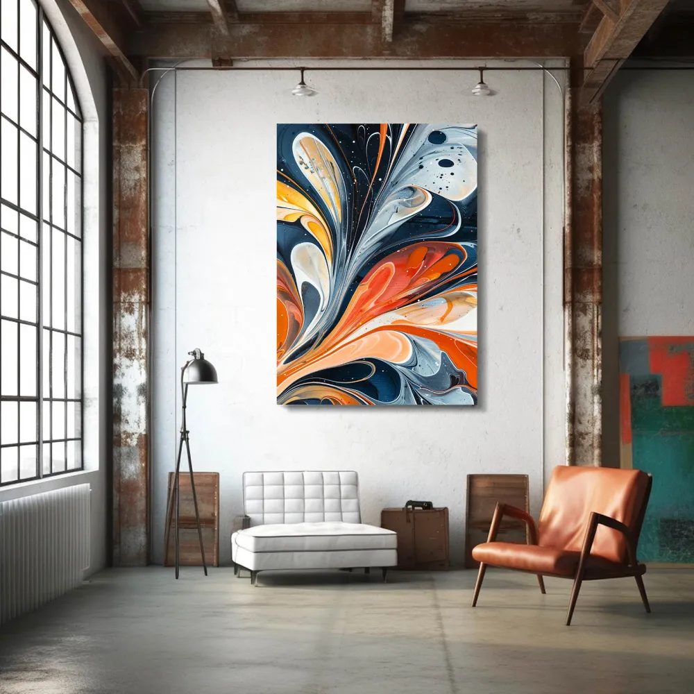 Tableau Abstrait Flamme Céleste MusaArtGallery
