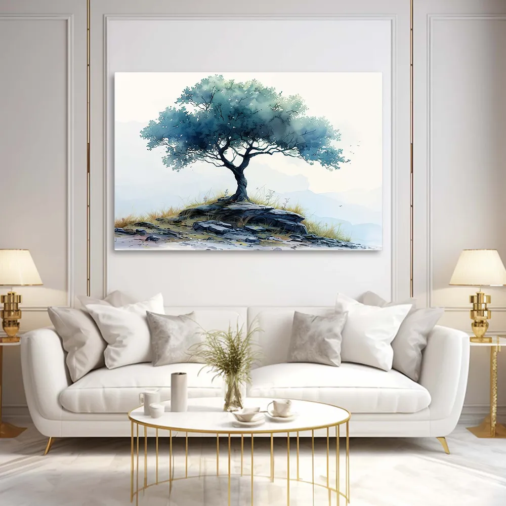 Tableau Arbre Solitude Montagne MusaArtGallery