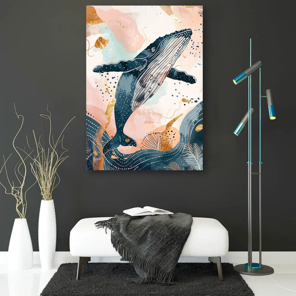 Tableau Baleine Abstraite MusaArtGallery