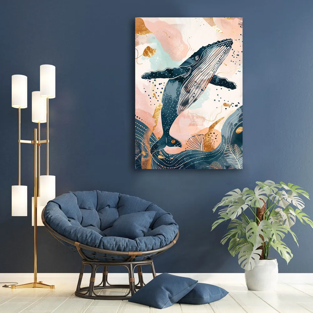 Tableau Baleine Abstraite MusaArtGallery