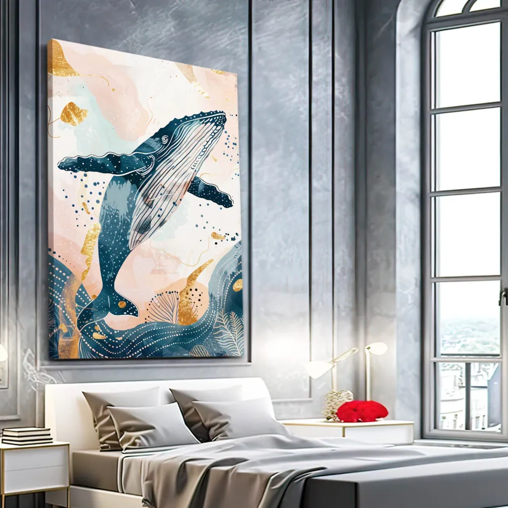 Tableau Baleine Abstraite MusaArtGallery