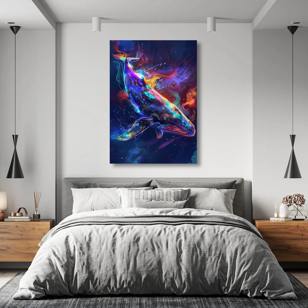 Tableau Baleine Éclat Cosmique MusaArtGallery