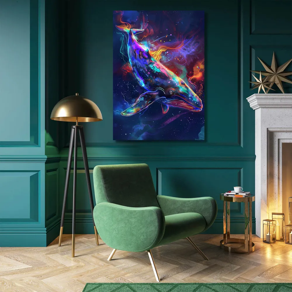Tableau Baleine Éclat Cosmique MusaArtGallery