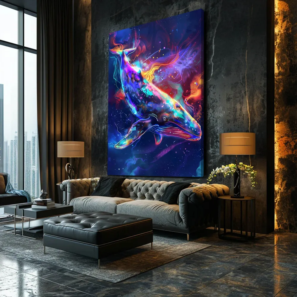 Tableau Baleine Éclat Cosmique MusaArtGallery