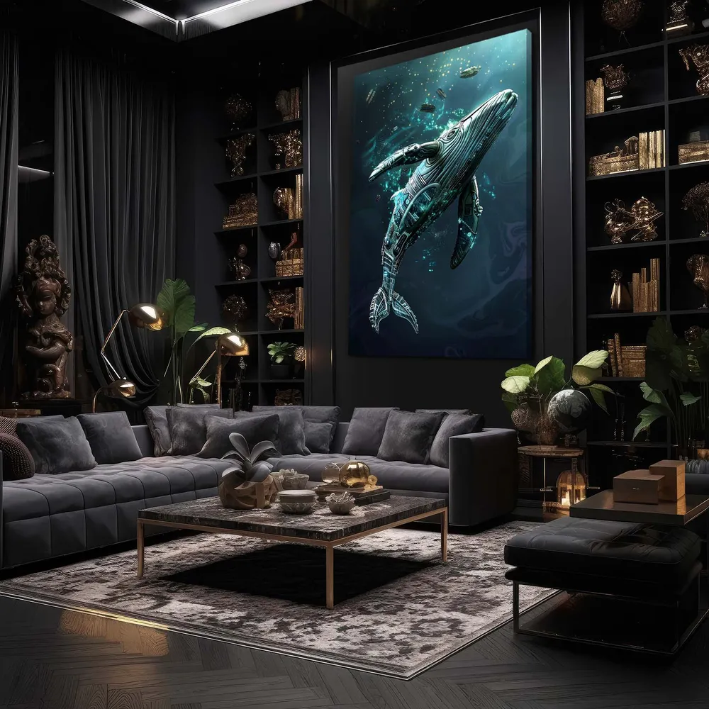 Tableau Baleine Futuriste MusaArtGallery