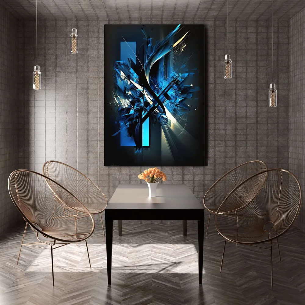 Tableau Bleu Petrole MusaArtGallery