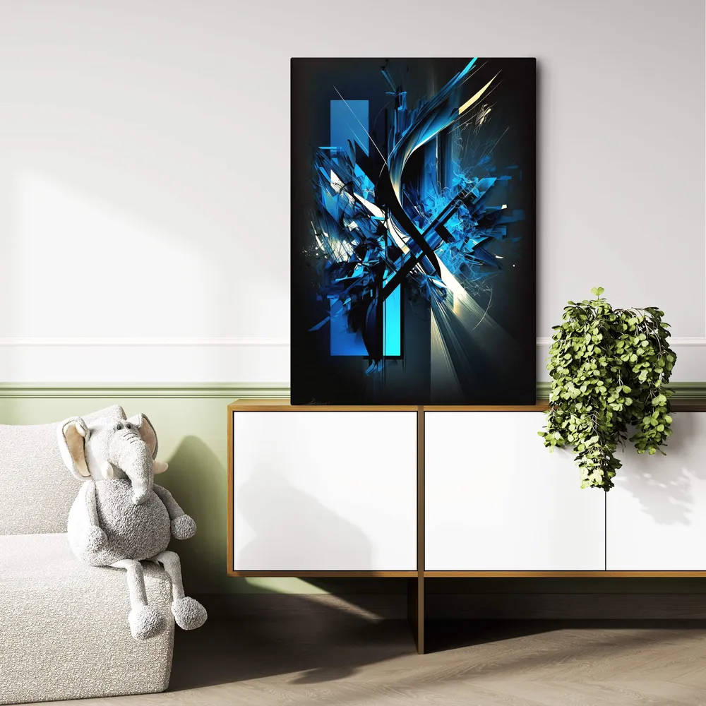 Tableau Bleu Petrole MusaArtGallery
