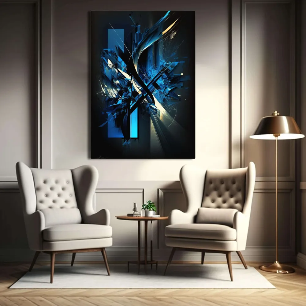 Tableau Bleu Petrole MusaArtGallery