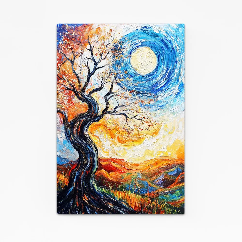 Tableau De L'arbre De Vie Avec Ciel Bleu MusaArtGallery
