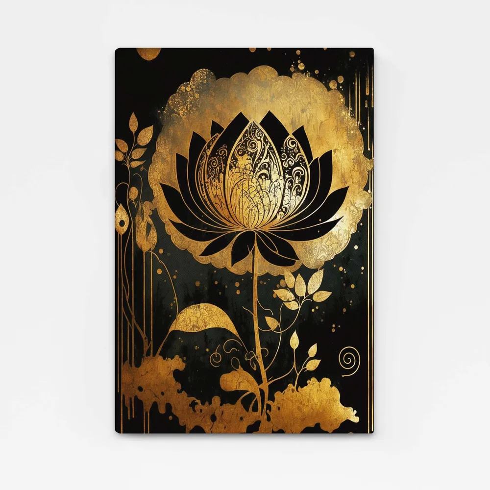Tableau Lotus Doré MusaArtGallery