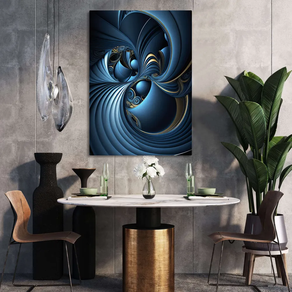 Tableau Moderne Abstrait Bleu MusaArtGallery