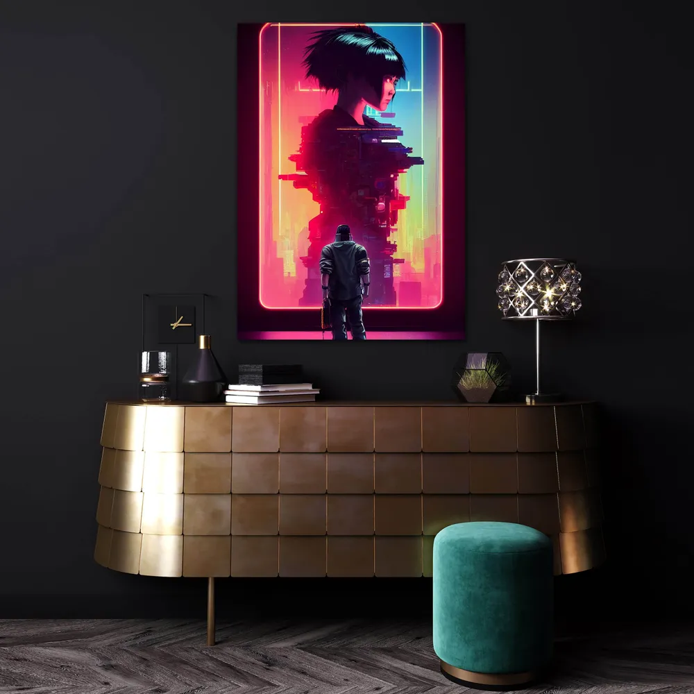 Tableau Moderne Femme Cyberpunk MusaArtGallery