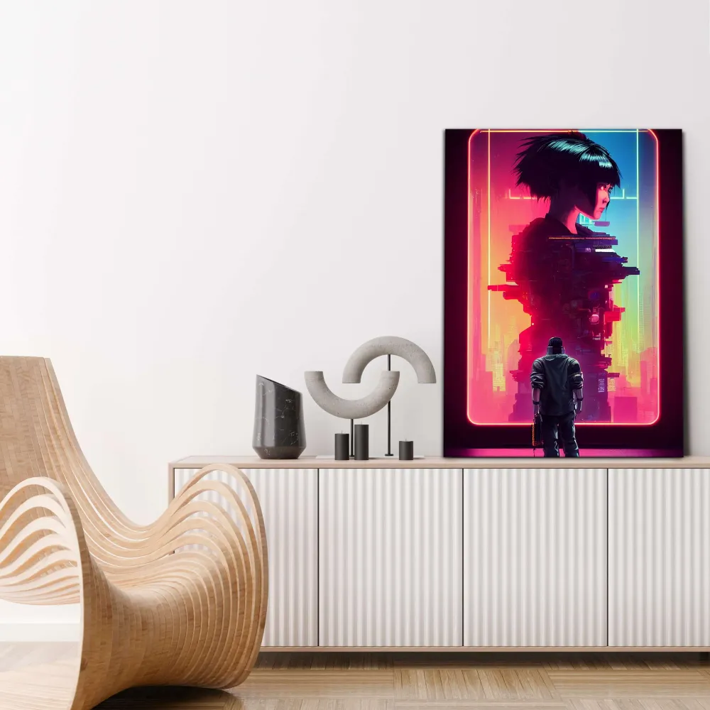 Tableau Moderne Femme Cyberpunk MusaArtGallery