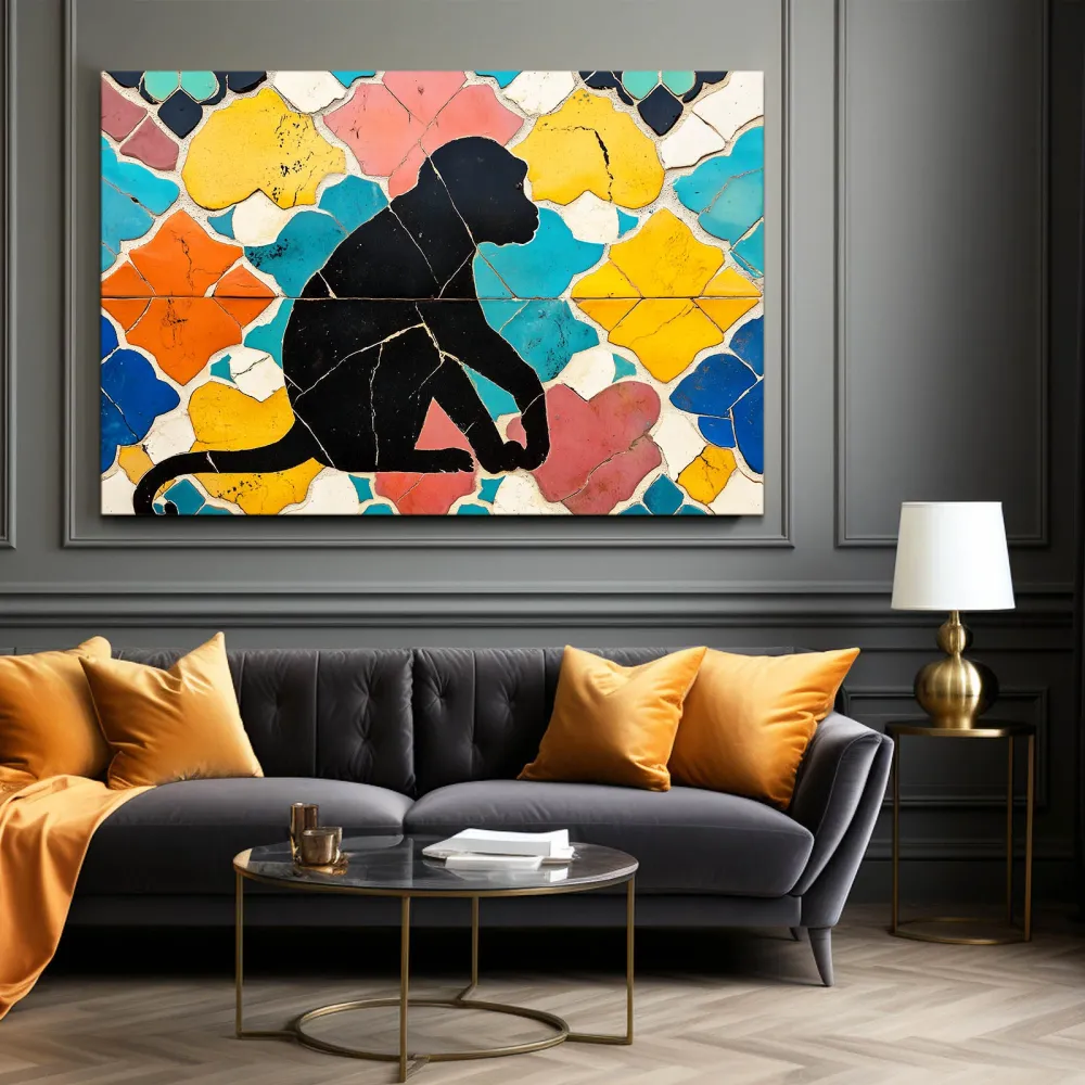 Tableau Singe Mosaique MusaArtGallery