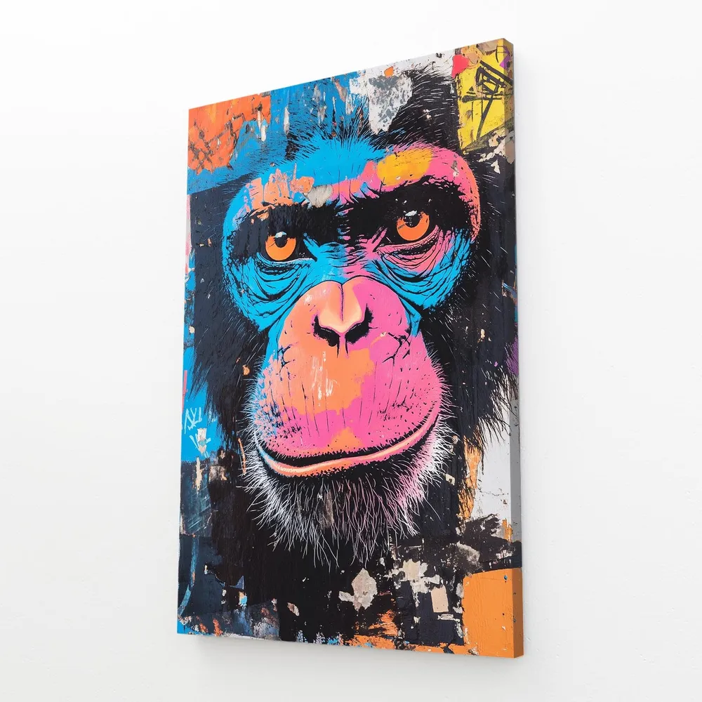 Tableau Singe Tete Bleu MusaArtGallery