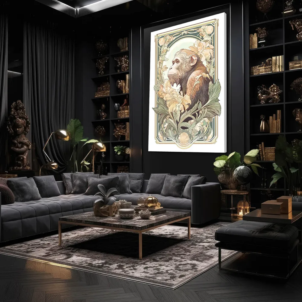 Tableau Singe Vintage MusaArtGallery