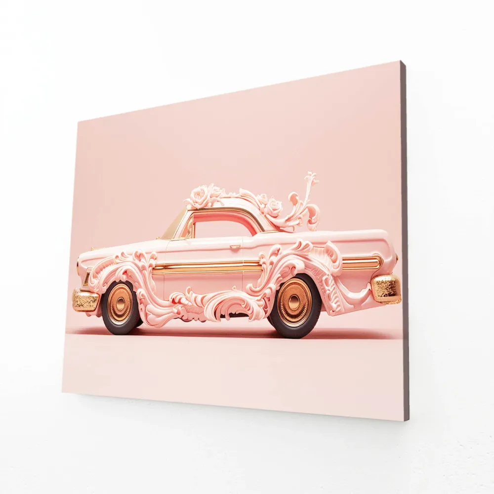 Voiture Baroque Tableau Rose MusaArtGallery