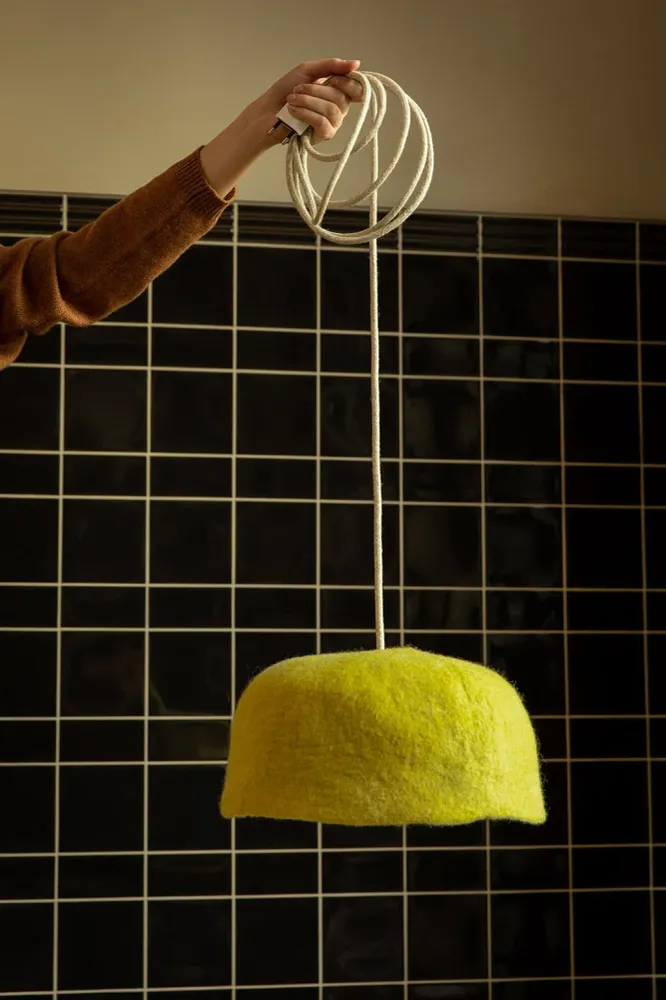 Abat-Jour Yourte - Chartreuse - Naturel MUSKHANE