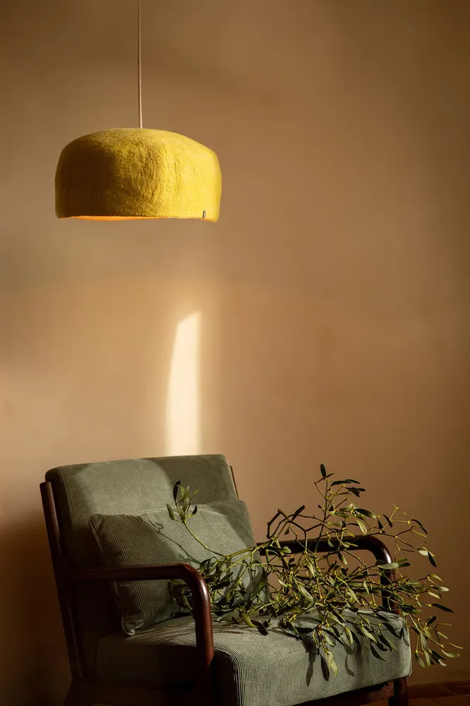 Abat-Jour Yourte - Chartreuse - Naturel MUSKHANE
