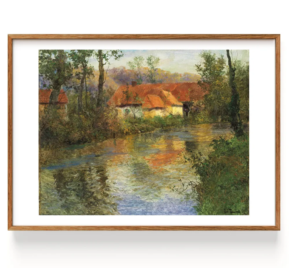 Ferme aux toits rouges au bord de l'Arques, fin d'été (1847-1906) My Store