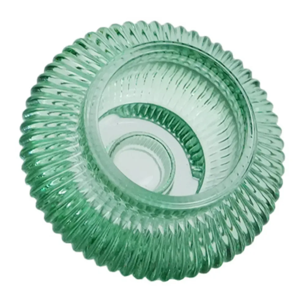 Nala bougeoir en verre vert 6 cm