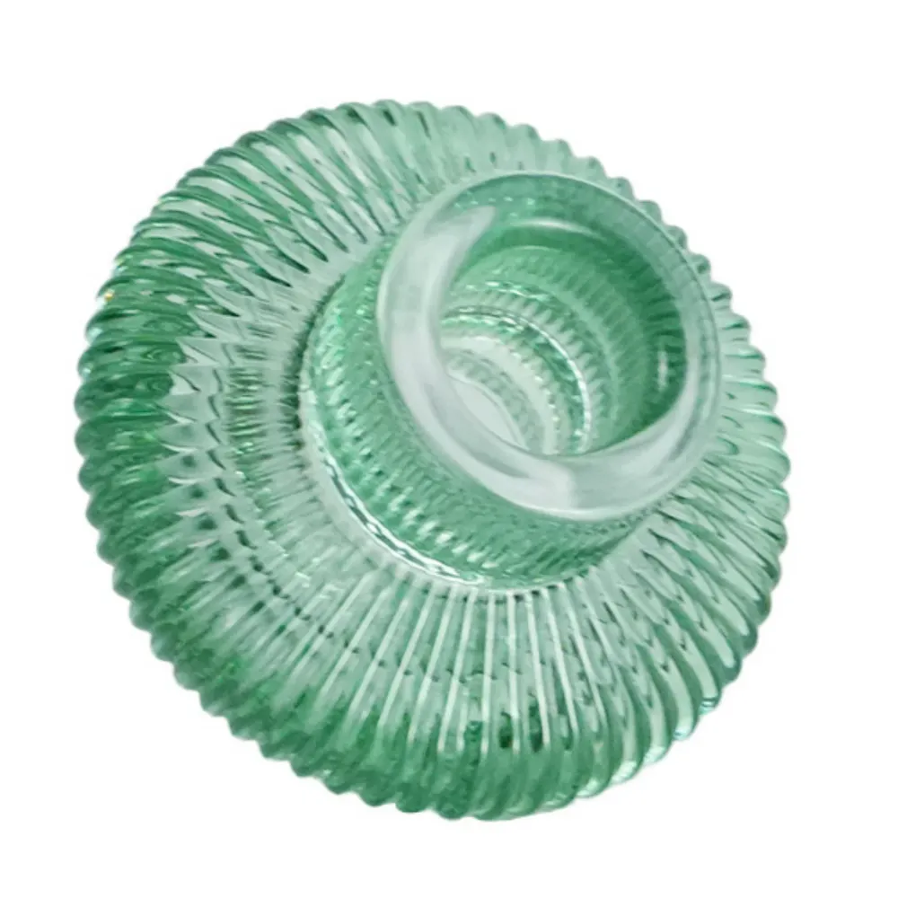 Nala bougeoir en verre vert 6 cm
