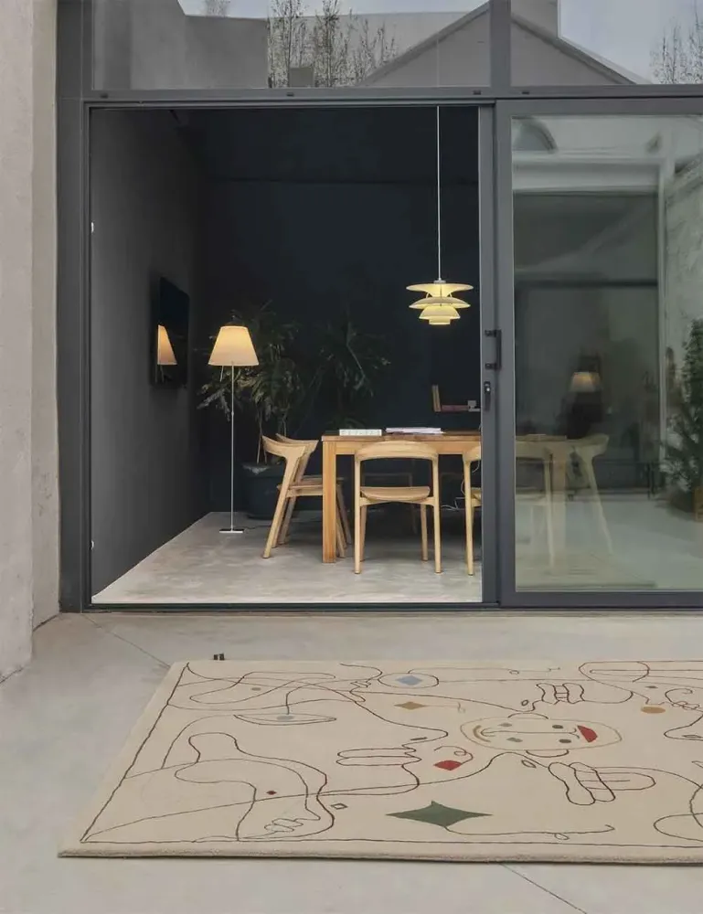 tapis d'extérieur silhouette nanimarquina