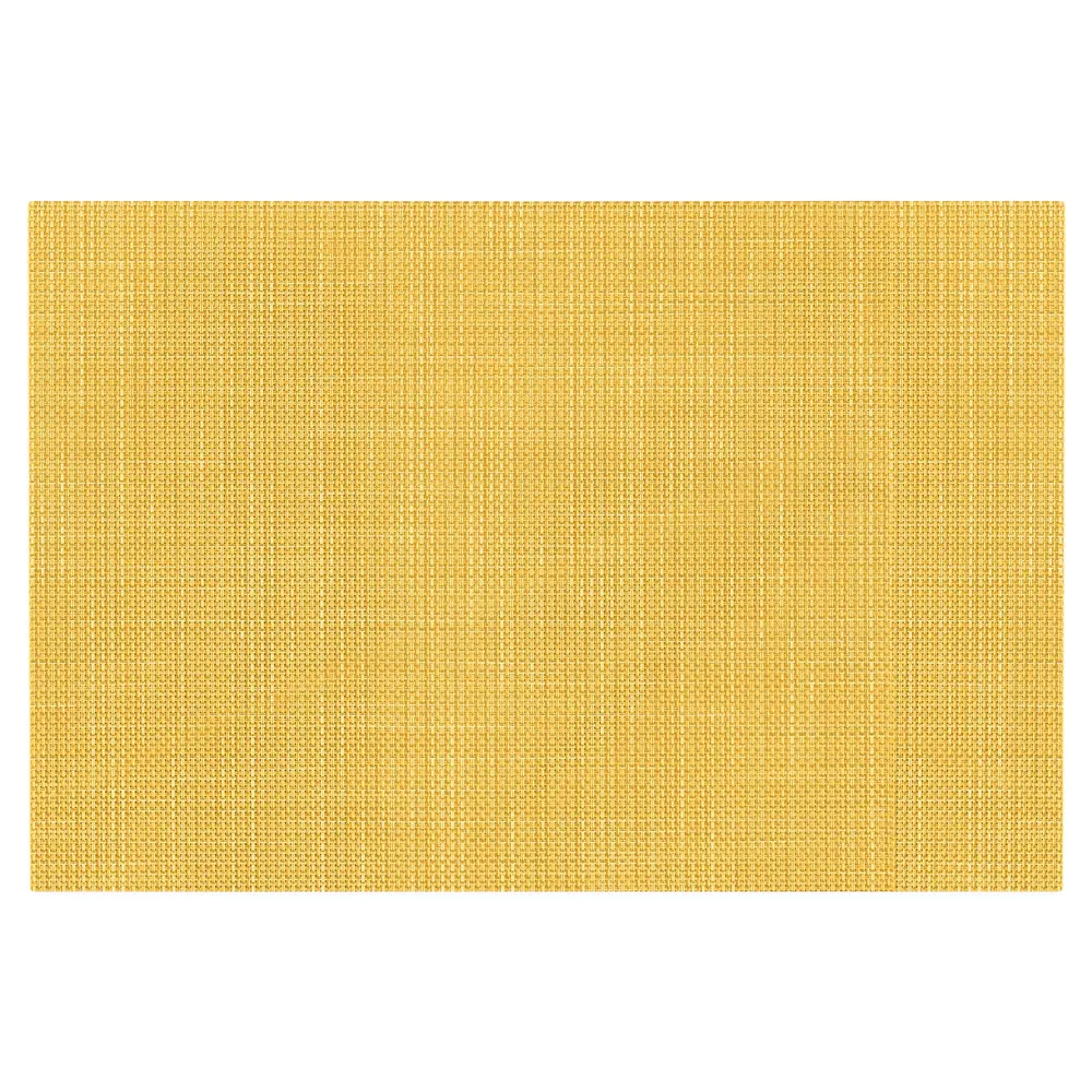 Napperon tissé en textilène de 12" x 18", jaune