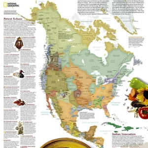 Carte murale (en anglais) - Cultures indiennes nord-américaine | National Geographic