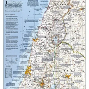 Carte murale (en anglais) - Terre Sainte - 53 x 80 cm | National Geographic
