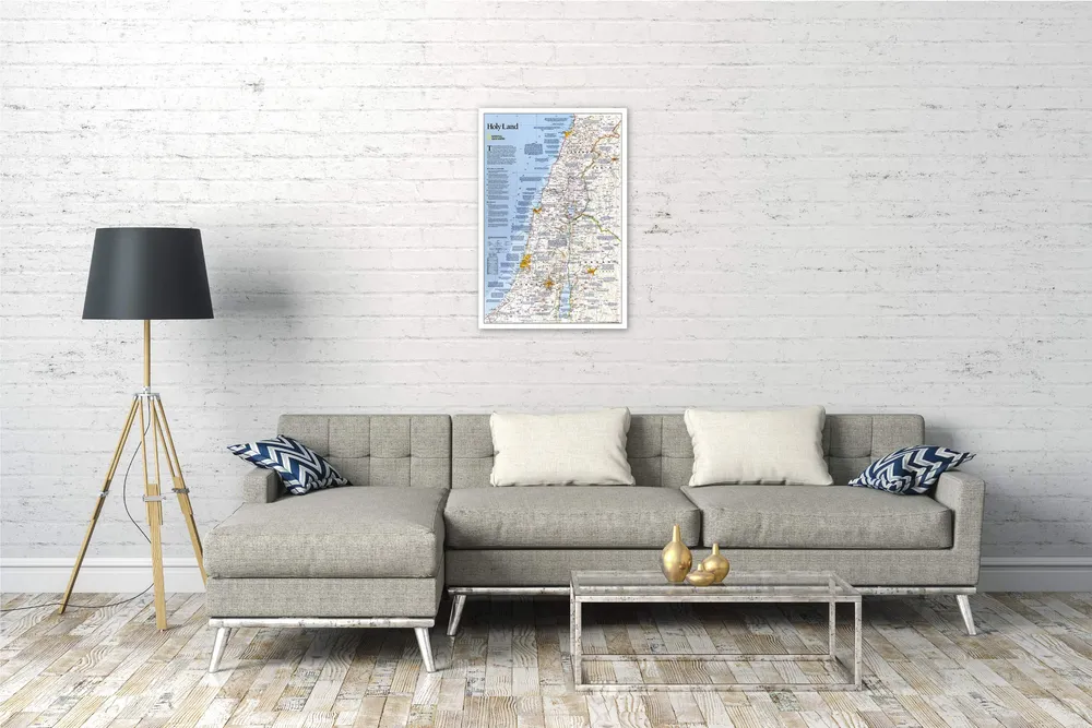 Carte murale (en anglais) - Terre Sainte - 53 x 80 cm | National Geographic