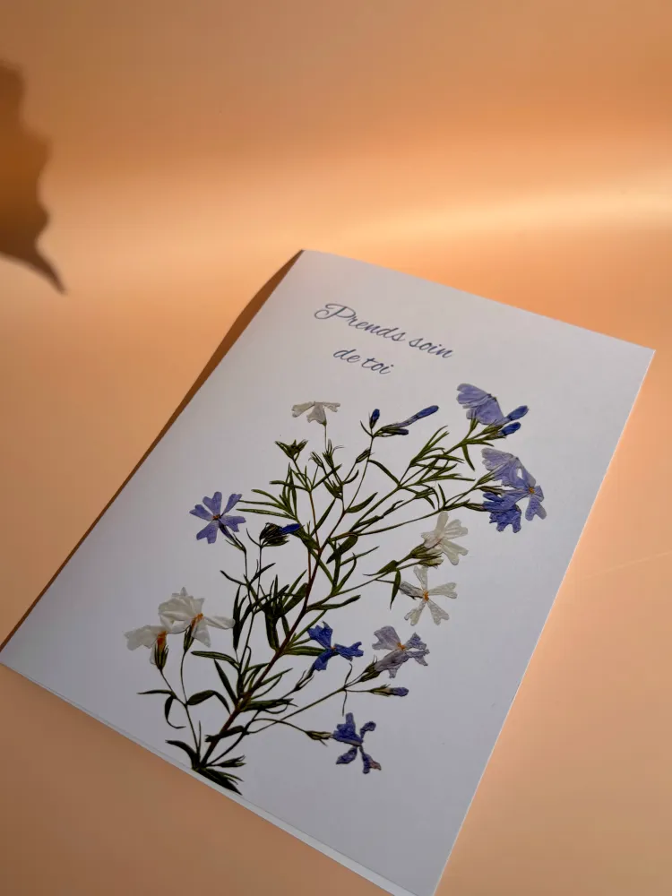Carte de vœux - Phlox Prend Soin De Toi Nature Ephemere