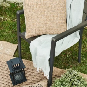 NATURE - Housse de coussin effet jute naturel uni beige - NAT8751BEI