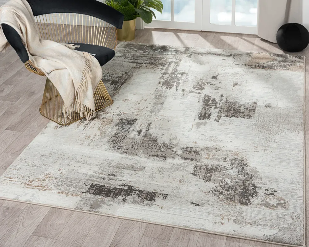 POSH - Tapis 5 X 8 taupe abstrait NCA