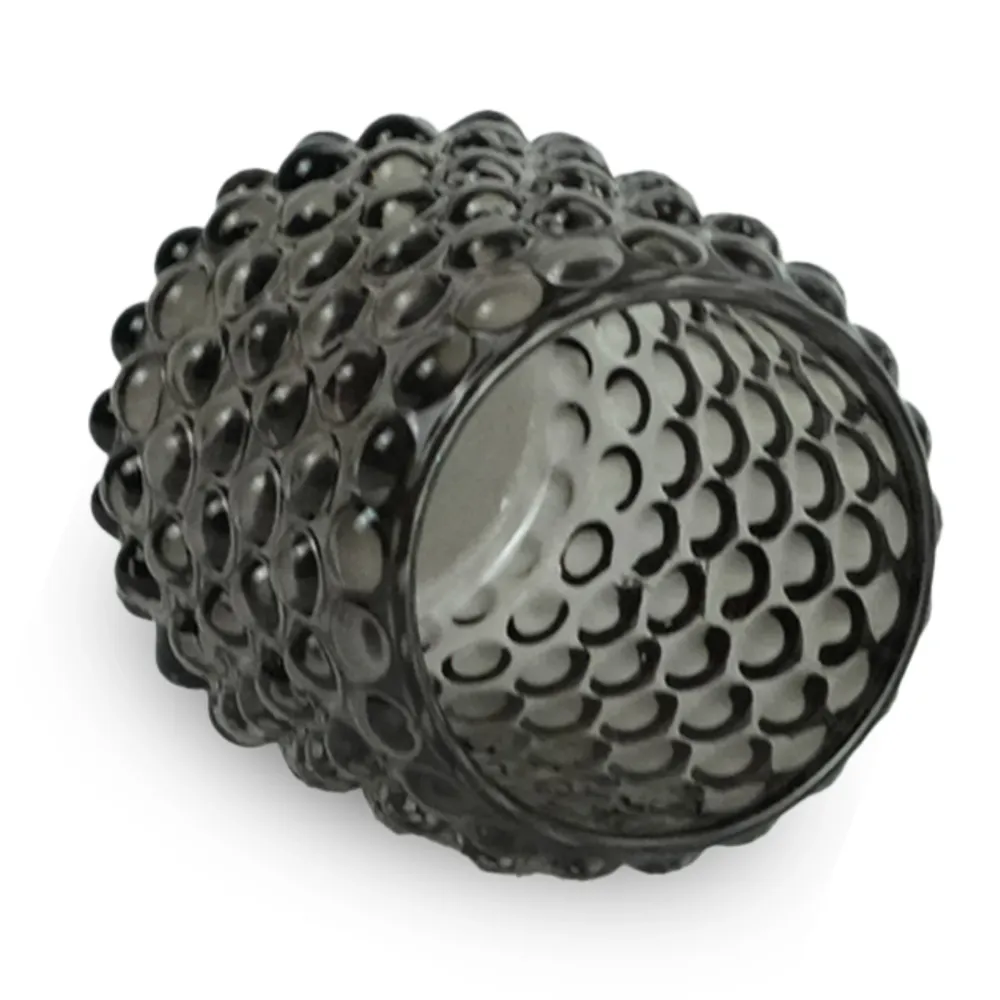 Nelly bougeoir en verre gris 8,5 cm