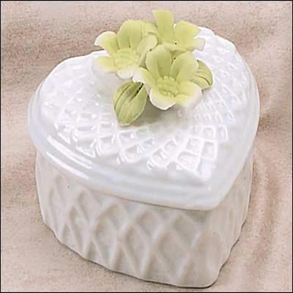 Boîte Coeur En Porcelaine Blanche Noblepack CA