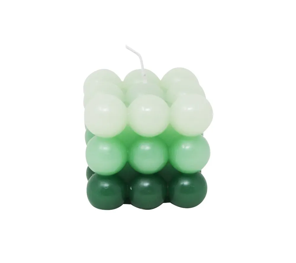 Chandelles bulles trois tons de vert Nostalgia