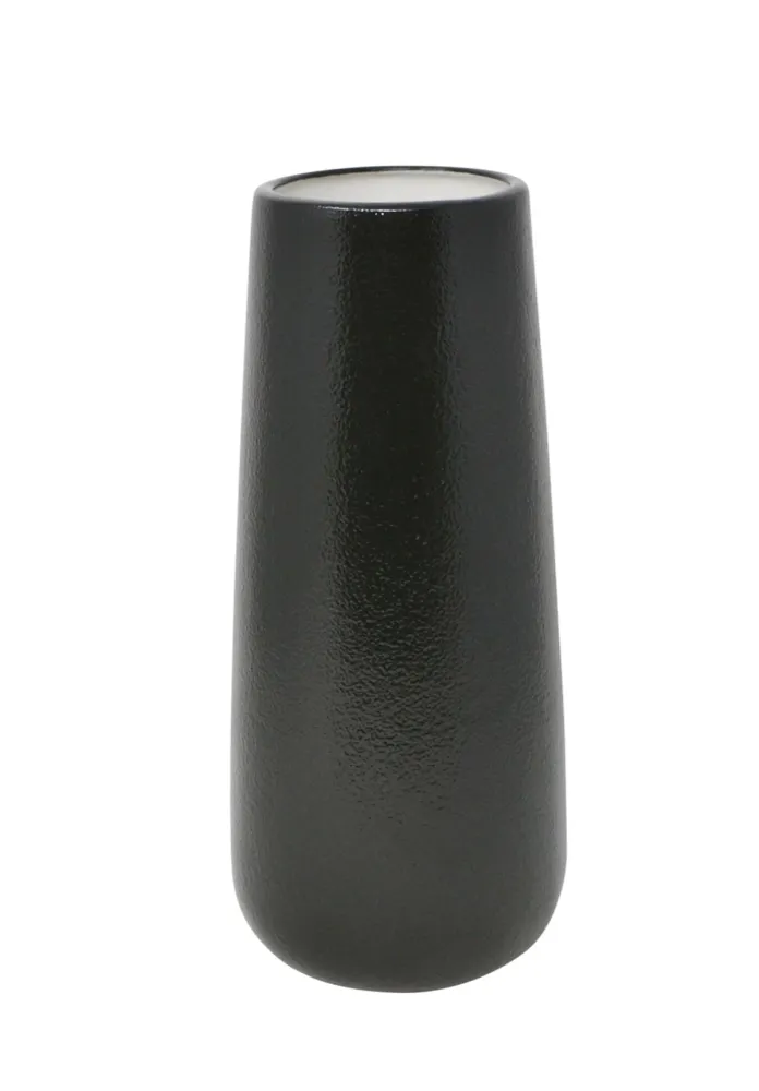 Vase cylindrique gris charbon (grand) Nostalgia