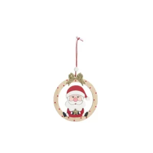 Décoration d'arbre en bois avec nuages ​​en tissu 10x9 cm 3 variantes (1 unité) NUVOLE DI STOFFA