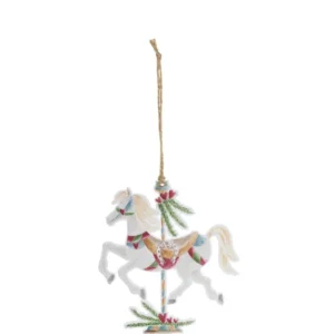 Décoration Nuages ​​en Tissu, Arbre Cheval « Carrousel » H 12 cm 4 variantes (1 unité) NUVOLE DI STOFFA