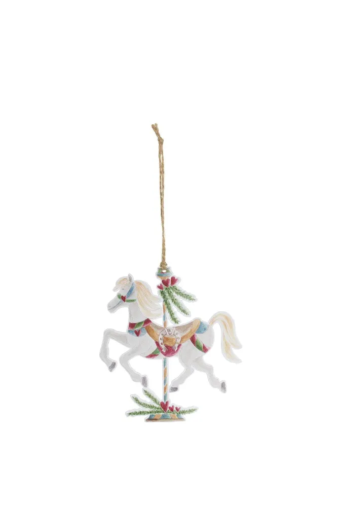 Décoration Nuages en Tissu, Arbre Cheval « Carrousel » H 12 cm 4 variantes (1 unité) NUVOLE DI STOFFA