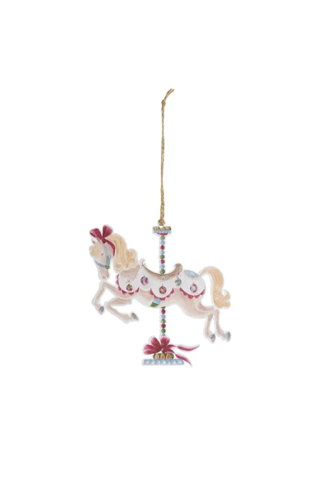Décoration Nuages en Tissu, Arbre Cheval « Carrousel » H 12 cm 4 variantes (1 unité) NUVOLE DI STOFFA