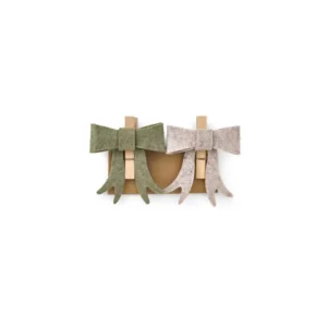 Lot de 2 nœuds de Noël en tissu « êt enchantée » 15x16 cm NUVOLE DI STOFFA