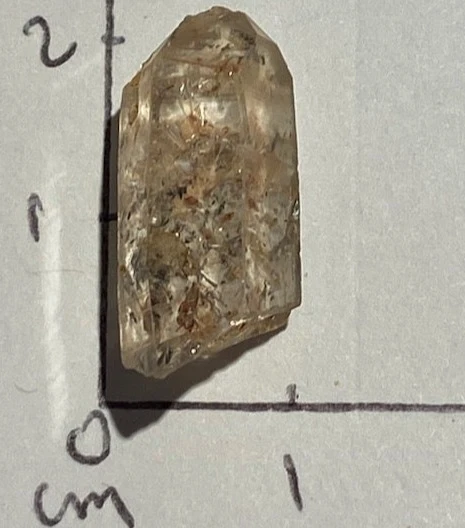Quartz Lémurien Tangérine avec inclusions d'Anthraxonite Oasis de Cristal Inc