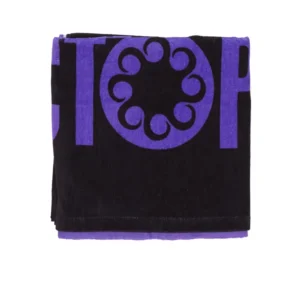 Serviette de plage d'origine violette / noire. Octopus