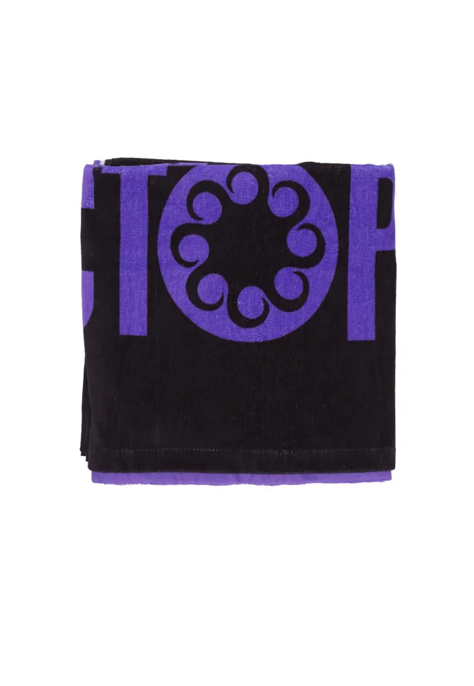 Serviette de plage d'origine violette / noire. Octopus