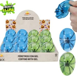 Oeufs d'Halloween avec araignée 6cm 12pcs
