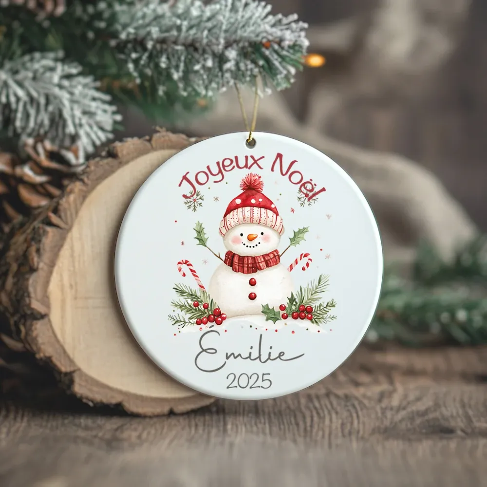 Bonhomme de neige - Ornement/Boule de Noël OLEOOPS
